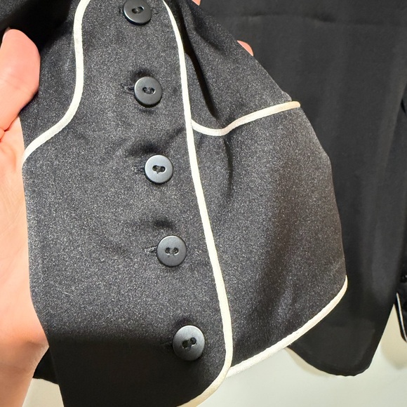 All Saints Cece Black Button Down Shirt wWestern detail Women's - Size 10 US - Picture 6 of 7